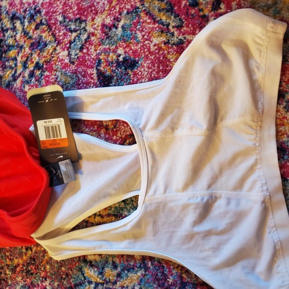 nike running top large red 211505 w pocket lined dri-fit work out - Picture 7 of 8